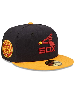 Men's New Era Navy, Gold Chicago White Sox Primary Logo 59FIFTY Fitted Hat