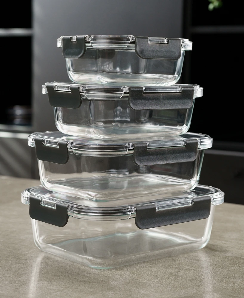 Zyliss Set of 8 Glass Storage Container