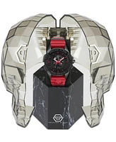 Philipp Plein Men's The Skull Red Silicone Strap Watch 44mm