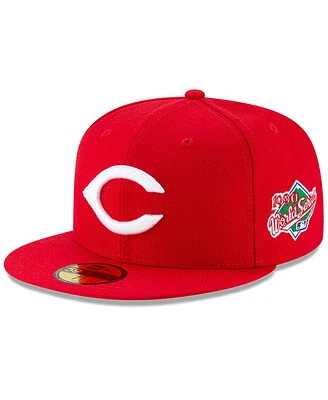 Men's New Era Red Cincinnati Reds 1990 World Series Wool 59FIFTY Fitted Hat