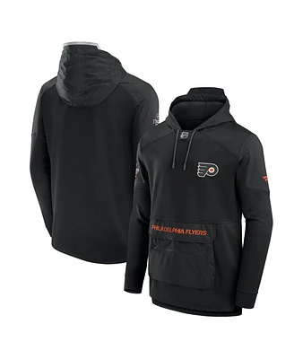 Men's Fanatics Black Philadelphia Flyers 2024 Nhl Stadium Series Authentic Pro Fleece Pullover Hoodie