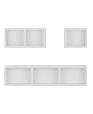 Danya B Bauhaus Floating Geometric Cubby Wall Shelves
