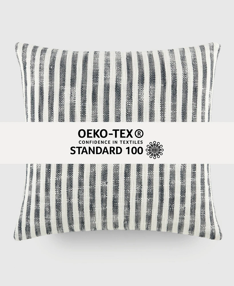 ienjoy Home Yarn Dyed Thin Stripe Decorative Pillow, 20" x