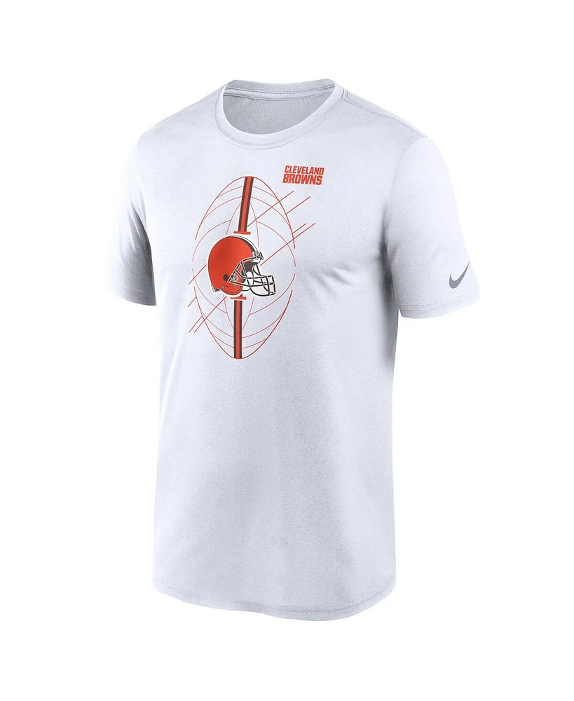 Men's Nike White Cleveland Browns Legend Icon Performance T-shirt