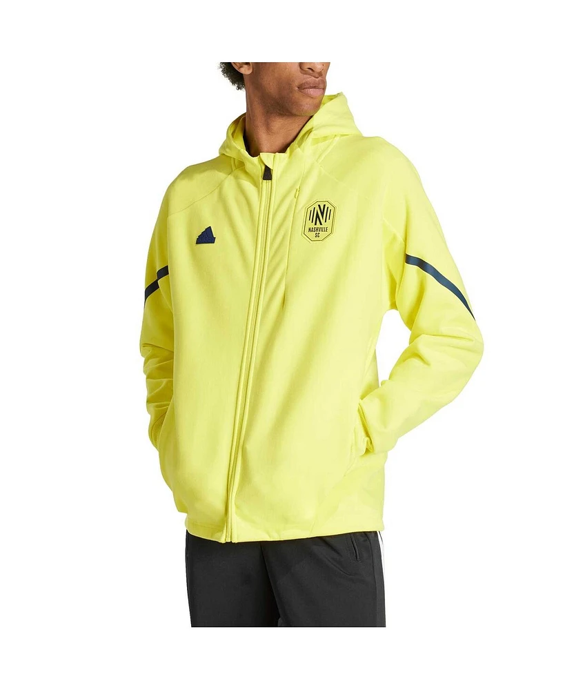 Men's adidas Yellow Nashville Sc 2024 Anthem Travel Full-Zip Jacket