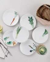 Noritake Kyoka Shunsai Assorted Appetizer Plates 6.25" Set/6