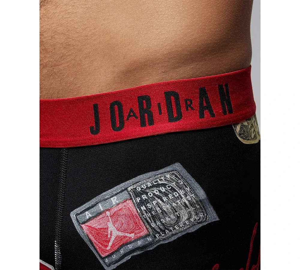 Jordan Men's 2-Pack Mj Essentials Poly Dri-fit Printed Boxer Briefs