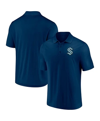 Men's Fanatics Deep Sea Blue Seattle Kraken Winning Streak Polo Shirt