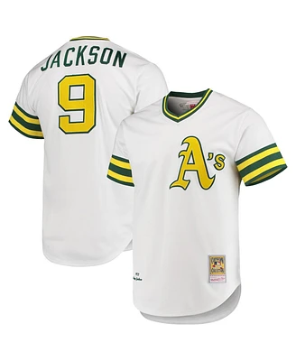 Men's Mitchell & Ness Reggie Jackson White Oakland Athletics 1972 Cooperstown Collection Authentic Jersey