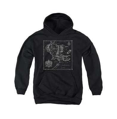 Lord Of The Rings Youth Map Me Pull Over Hoodie / Hooded Sweatshirt