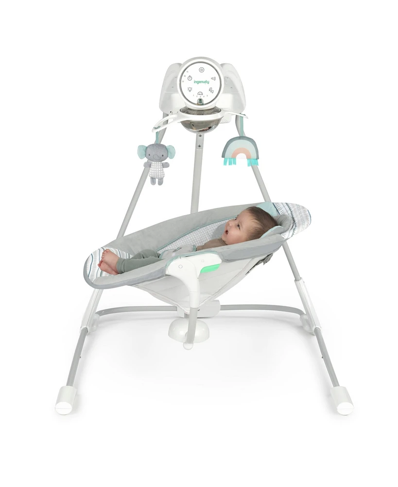 Ingenuity InLighten 5-Speed Baby Swing - Swivel Infant Seat