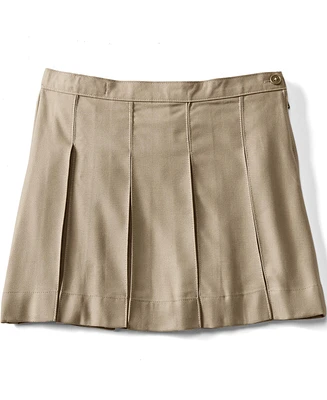 Lands' End Big Girls Box Pleat Skirt Above the Knee