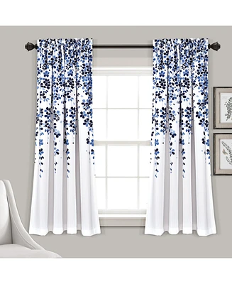 Lush Decor Weeping Flower Light Filtering Window Curtain Panels