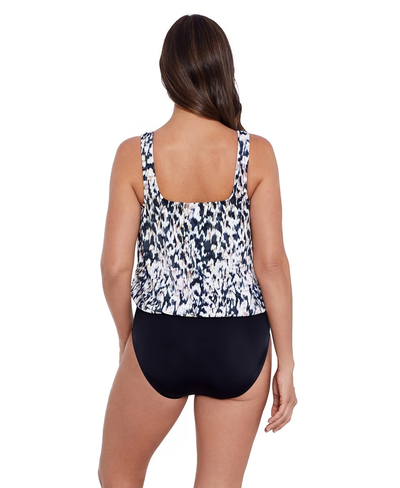 ShapeSolver by Mimi Flamingo Women's Mastectomy Blouson One-Piece Swimsuit