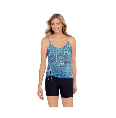 Shapesolver by Mimi Flamingo Women's ShapeSolver Side Ring Tankini Swimsuit Top
