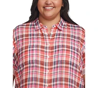 Tommy Hilfiger Plus Double Cloth Camp Shirt