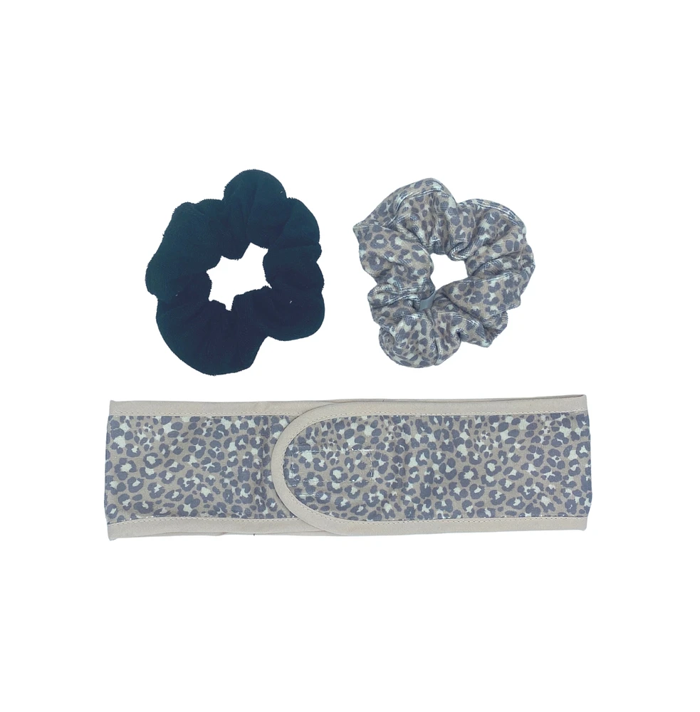 Women s Microfiber Headband + Scrunchie Set - Jaguar