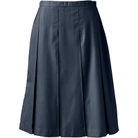 Lands' End Women's Box Pleat Skirt Below the Knee