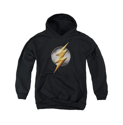 Justice League Movie Youth Flash Logo Pull Over Hoodie / Hooded Sweatshirt