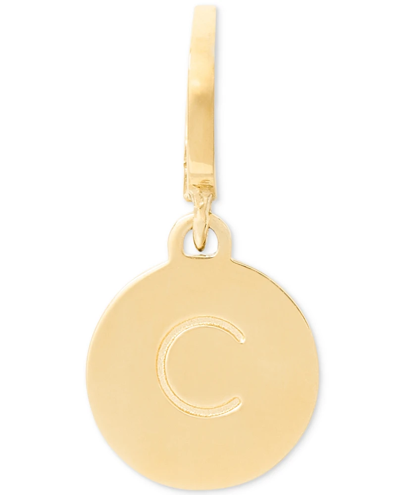 Kate Spade New York Gold-Tone Initial Polished Disc Charm Pendant