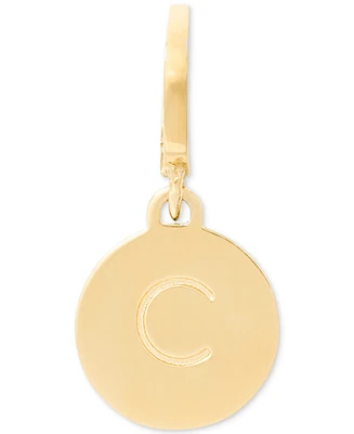 Kate Spade New York Gold-Tone Initial Polished Disc Charm Pendant