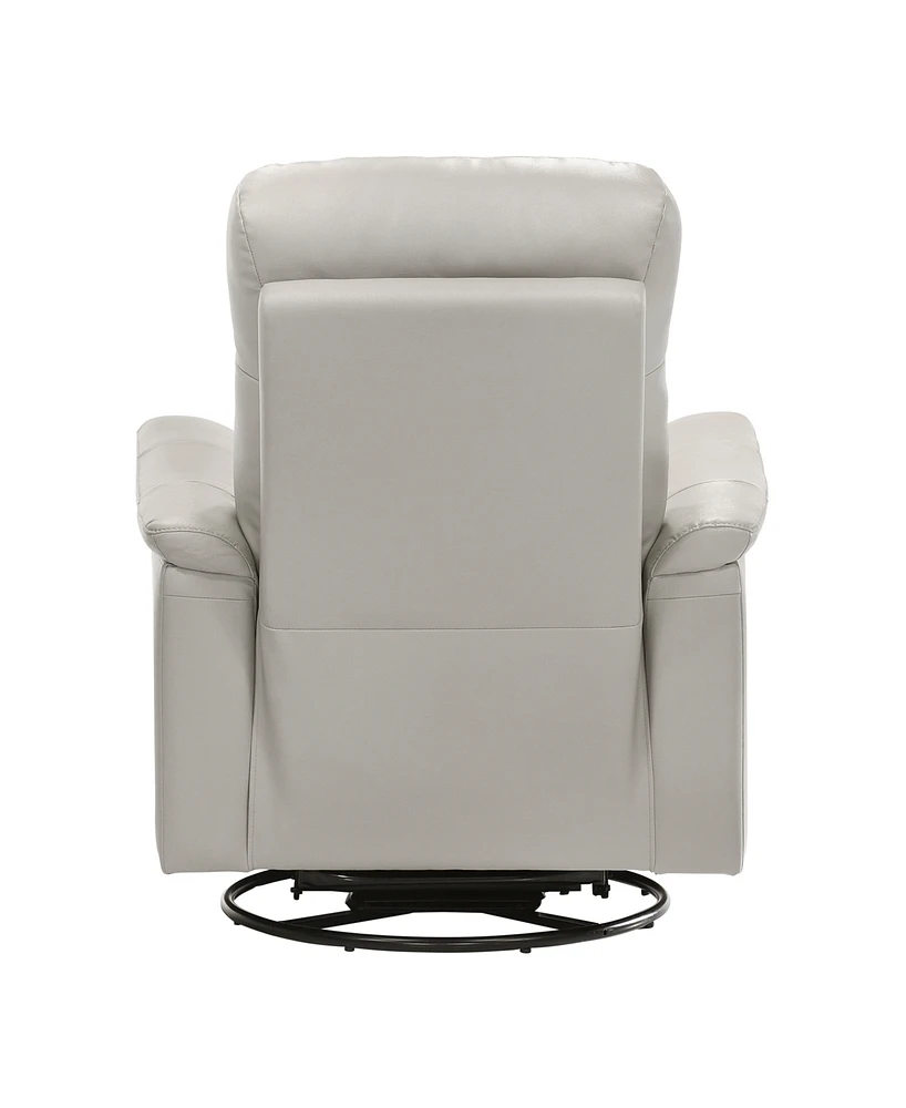 Homelegance Emillia 36" Leather Swivel Glider Reclining Chair