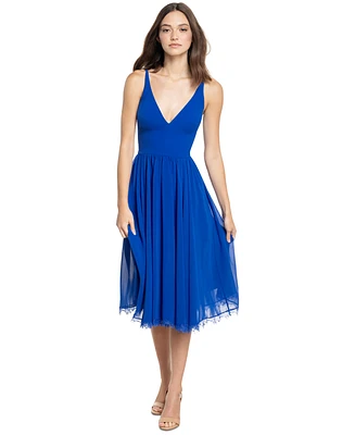 Dress the Population Alicia Lace-Hem Dress