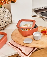 Caraway 4-Piece Dot Glass Nonstick Ramekins & Lids Set