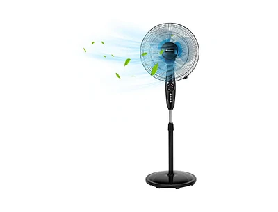 Adjustable Height Oscillating Fan with Quiet Operation for Home or Office Use