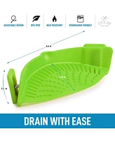Silicone Pot Strainer - Adjustable Snap On For Most Pots & Pans