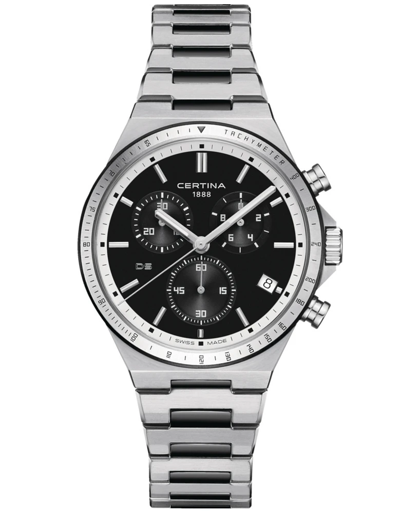 Certina Men's Swiss Chronograph Ds-7 Stainless Steel Bracelet Watch 41mm