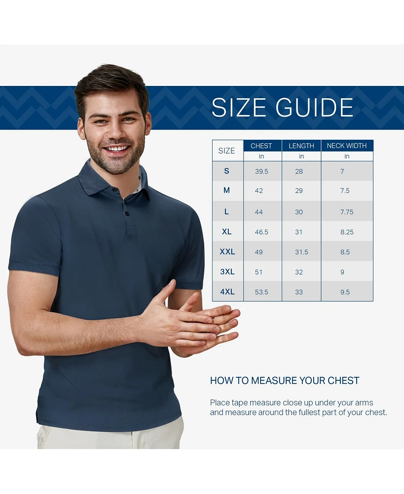 Men's Designer Golf Polo Shirt - 3 Pack