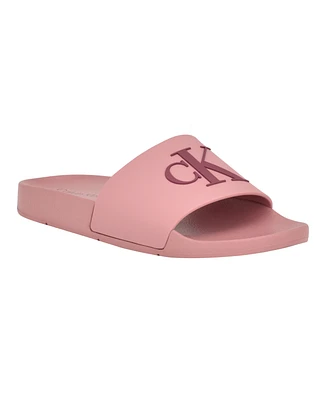 Calvin Klein Women's Arin Logo Beach Slide Sandals