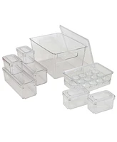 Kitchen Details Set of 8 Clear Refrigerator Organizers