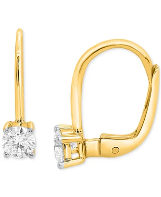 Forever Grown Diamonds Lab Diamond Leverback Earrings (1/2 ct. t.w.) Sterling Silver or 14K Gold-Plated