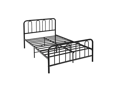 Metal Bed Frame with Headboard and Footboard