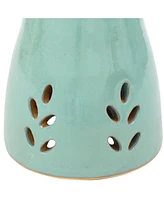 Outdoor Weather-Resistant Garden Patio Classic High-Fired Smooth Ceramic Hand-Painted Bird Bath