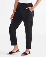 Style & Co Women's Mid-Rise Pull On Straight-Leg Ankle Pants, Created for Macy's