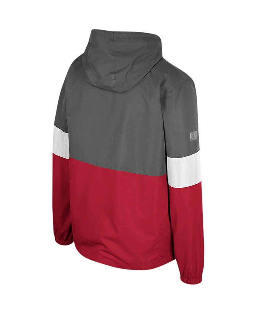 Colosseum Men's Charcoal Oklahoma Sooners Miles Full-Zip Jacket