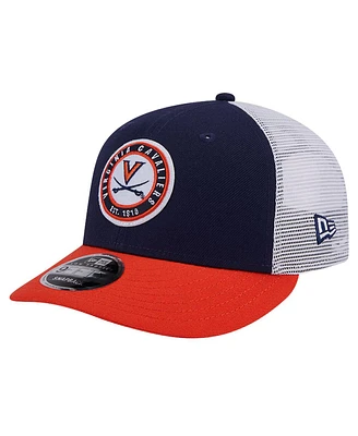 New Era Men's Navy Virginia Cavaliers Throwback Circle Patch 9Fifty Trucker Snapback Hat