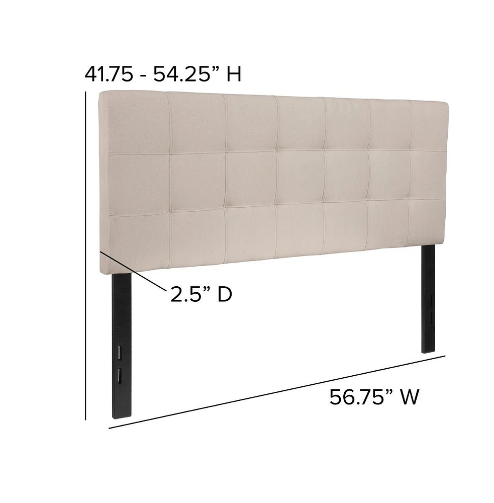 Quilted Tufted Full Upholstered Headboard