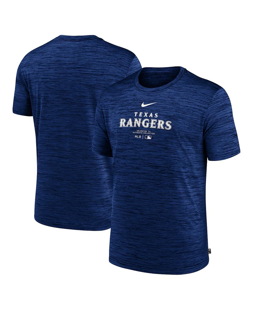 Nike Men's Royal Texas Rangers Authentic Collection Velocity Performance Practice T-Shirt