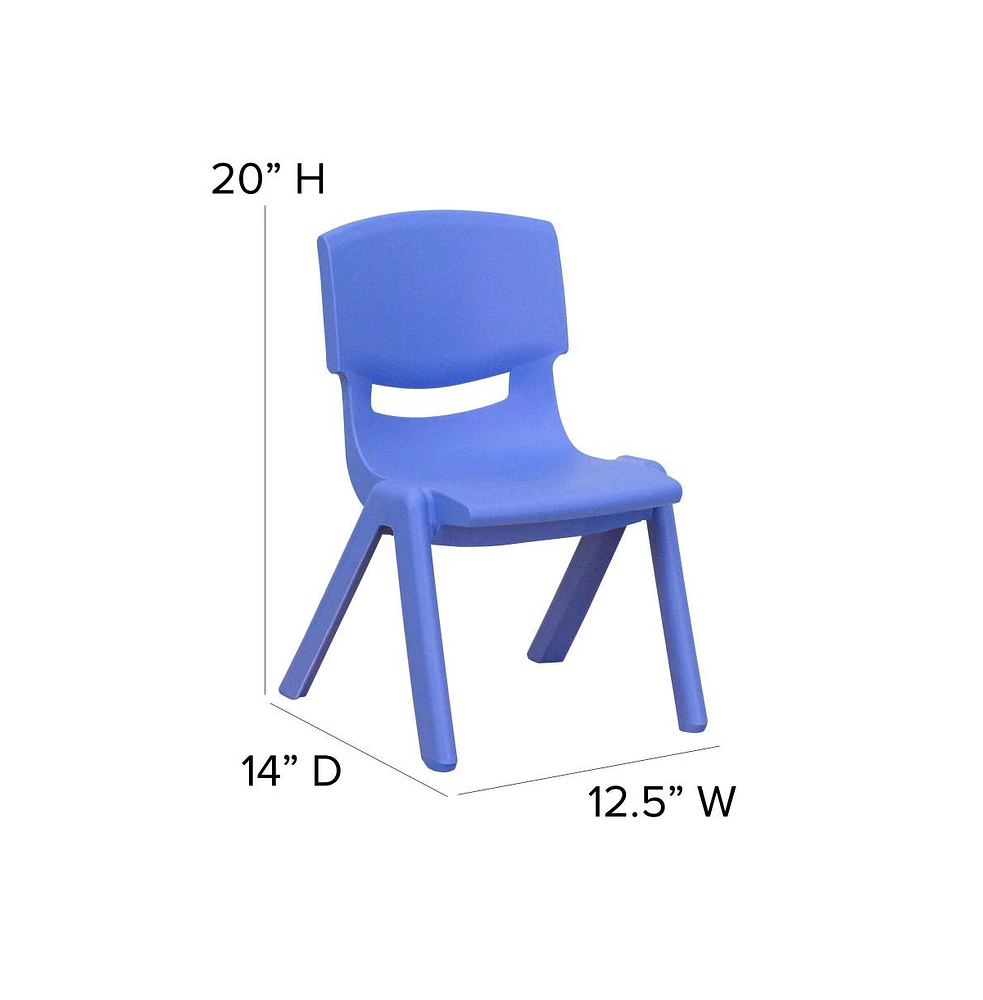 10 Pack Plastic Stackable School Chair With 10.5" Seat Height