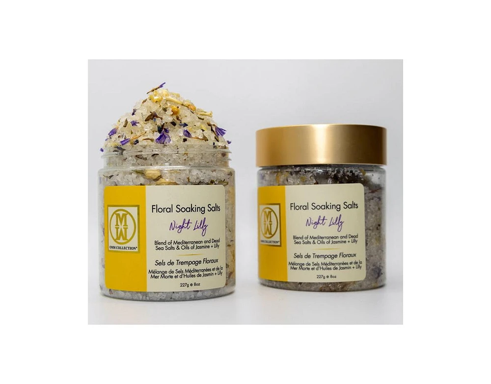 Omm Collection Floral Soaking Bath Salts Night Lily 8oz
