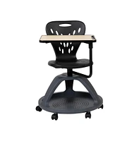 Mobile Desk Chair - 360° Tablet Rotation And Storage Cubby