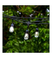 Ambience Pro Heavy Duty Solar-Powered Led Outdoor String Lights with 15 Hooks (48 ft.)