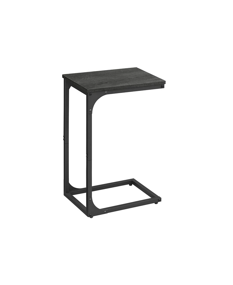 Slim C-Shaped End Table for Sofa or Bedside Use, Ideal as Snack Tv Tray