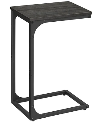 Slim C-Shaped End Table for Sofa or Bedside Use, Ideal as Snack Tv Tray