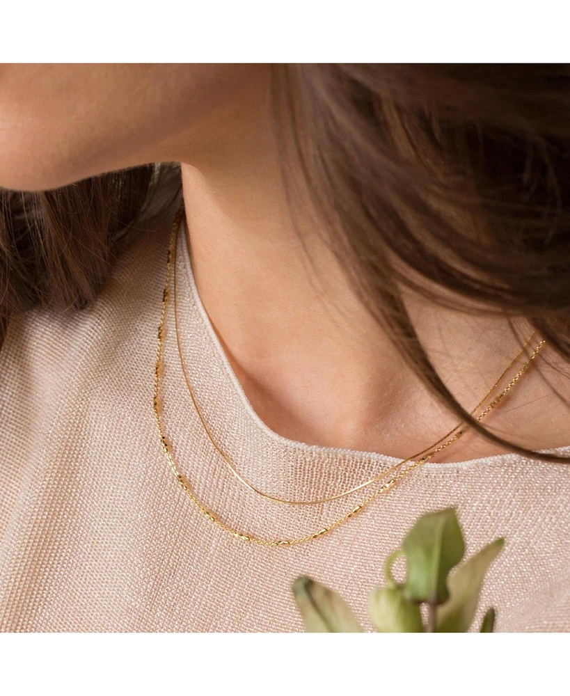Sterling Silver 18k Gold Plated Juliana Basic Chain Necklace