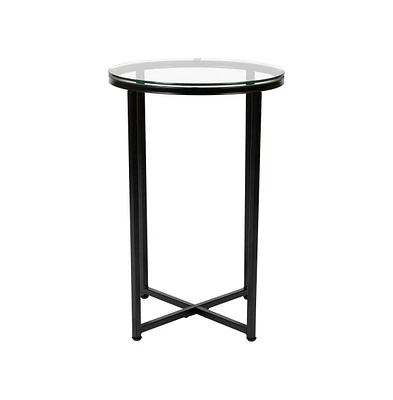 Fairdale End Table With Round Cross Brace Frame